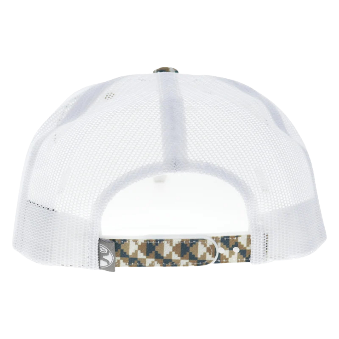 Hooey Lakota Tan & White Geo Print Trucker Cap 2648T-TNWH