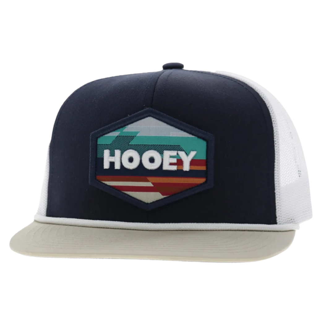 Hooey Mesa Navy & White 6-Panel Trucker Cap 2687T-NVWH