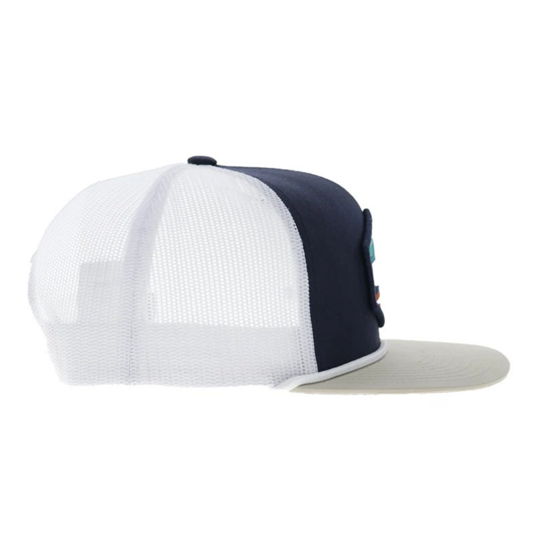 Hooey Mesa Navy & White 6-Panel Trucker Cap 2687T-NVWH