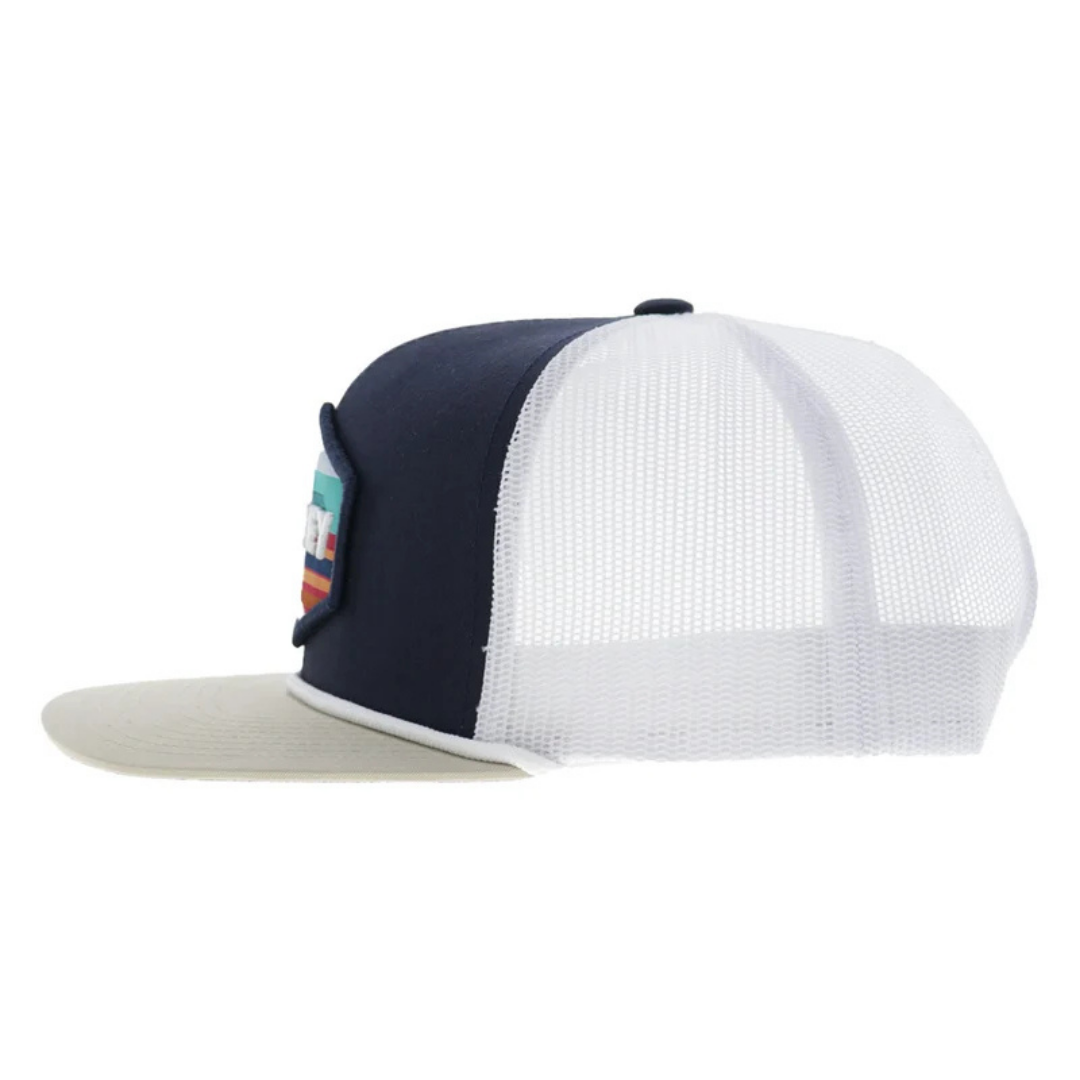 Hooey Mesa Navy & White 6-Panel Trucker Cap 2687T-NVWH