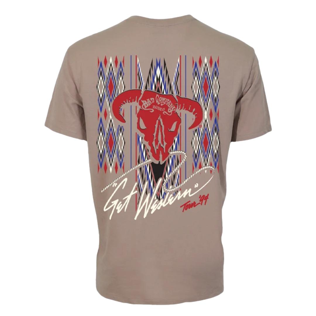 Hooey X Bad Company Men's Simply Taupe Tan Graphic T-Shirt BCT2604TN