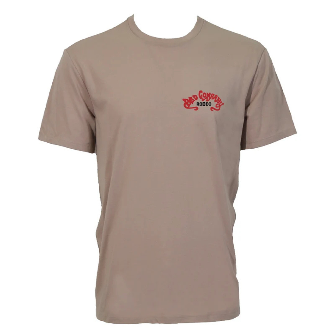 Hooey X Bad Company Men's Simply Taupe Tan Graphic T-Shirt BCT2604TN