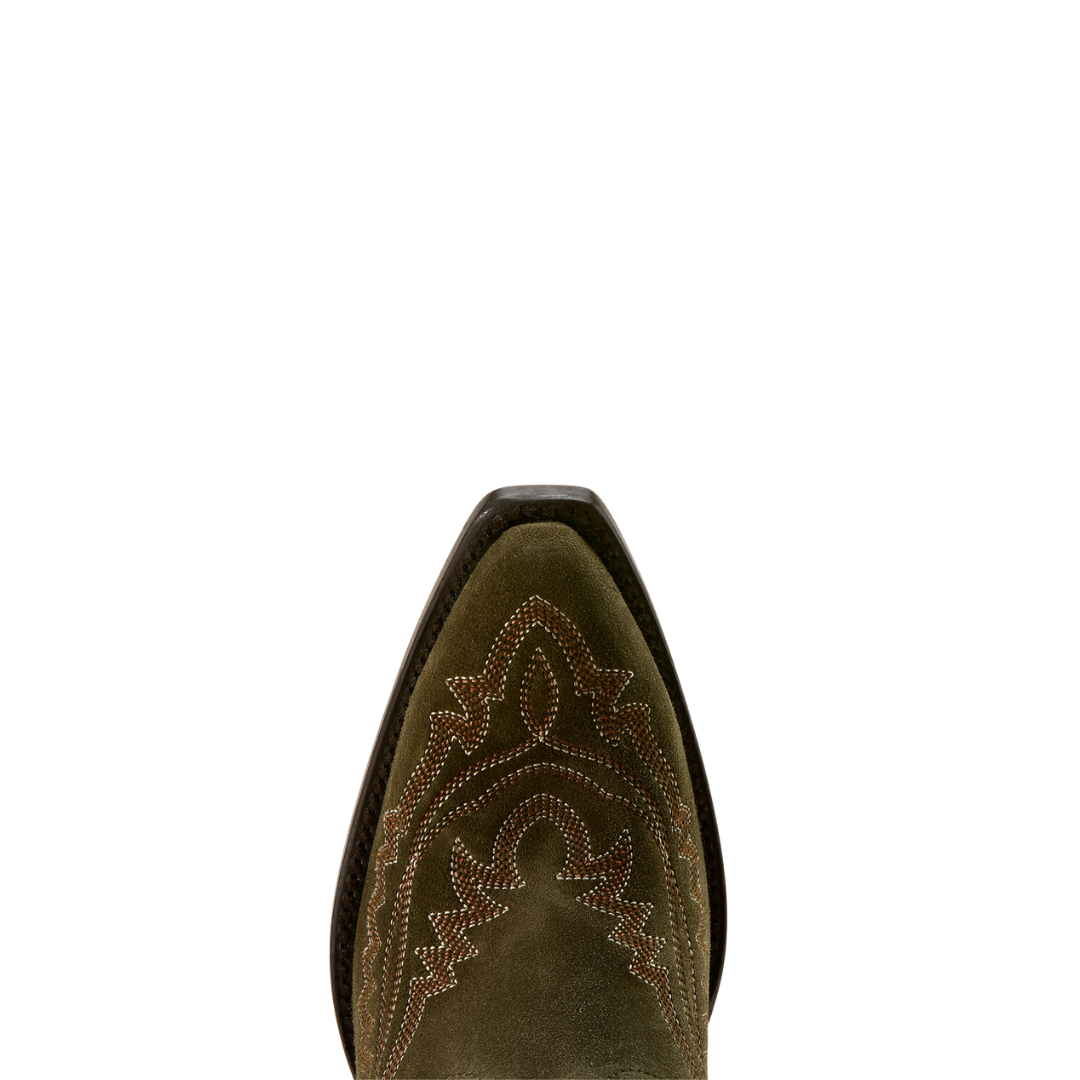 Ariat Ladies Casanova Soft Olive Suede X Toe Western Boot 10074323