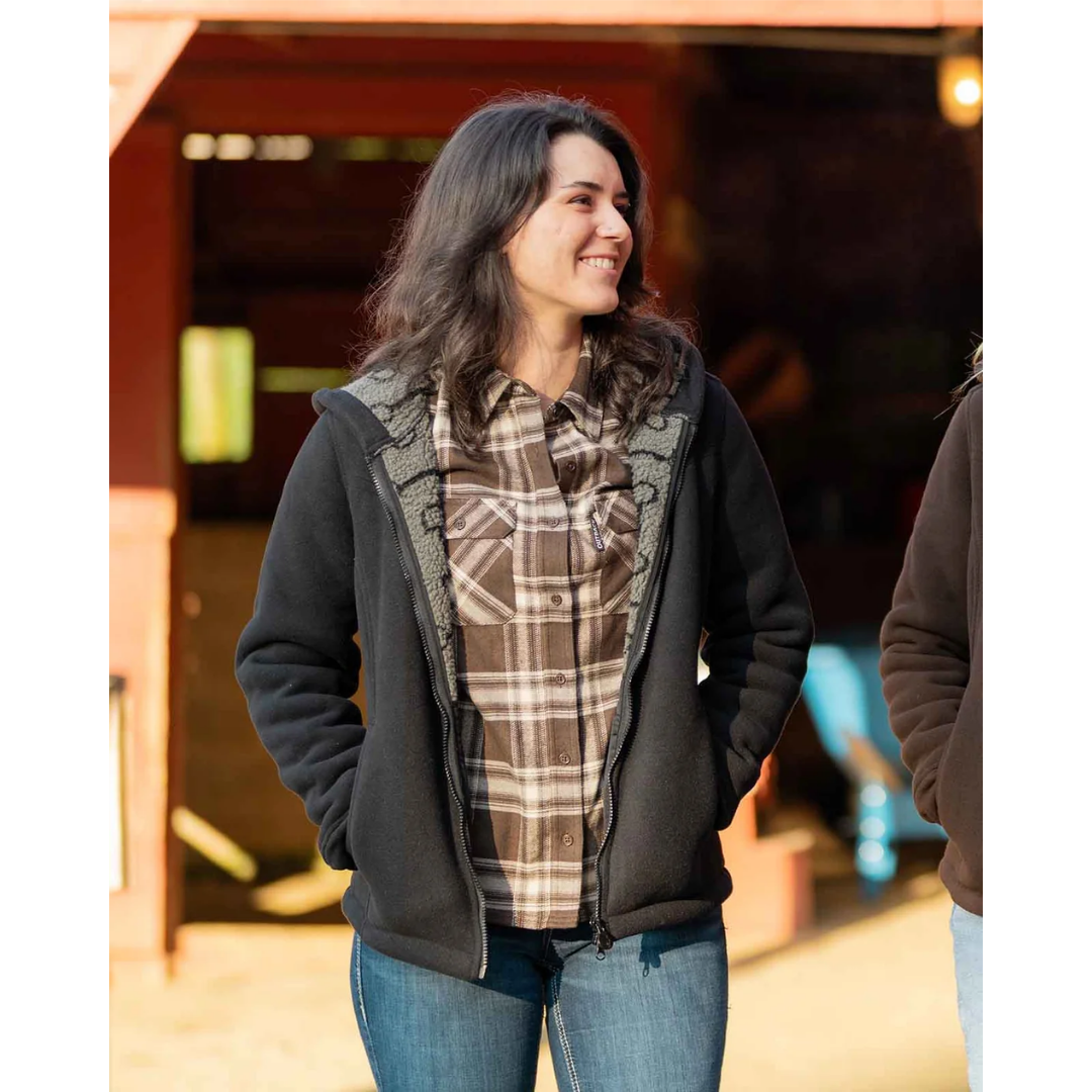 Outback Trading Ladies MT Rocky Black Fleece Jacket 4810-BLK