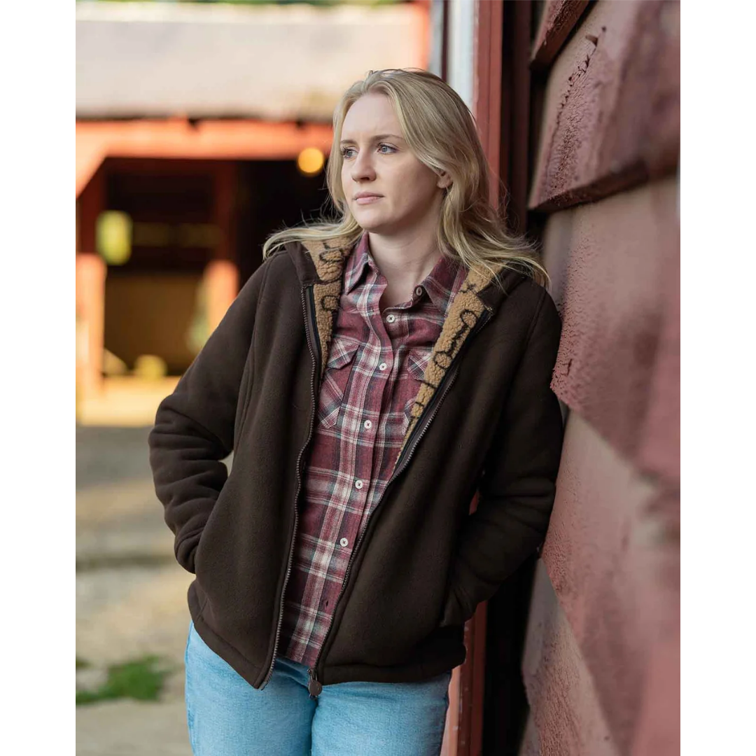 Outback Trading Ladies MT Rocky Brown Fleece Jacket 4810-BRN