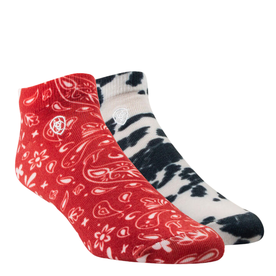 Ariat Ladies Western Multi Pony 2-Pair Low Cut Socks AR3759-981