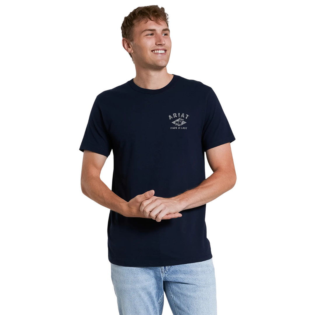 Ariat Men's Southwest Bison New Navy T-Shirt 10082626