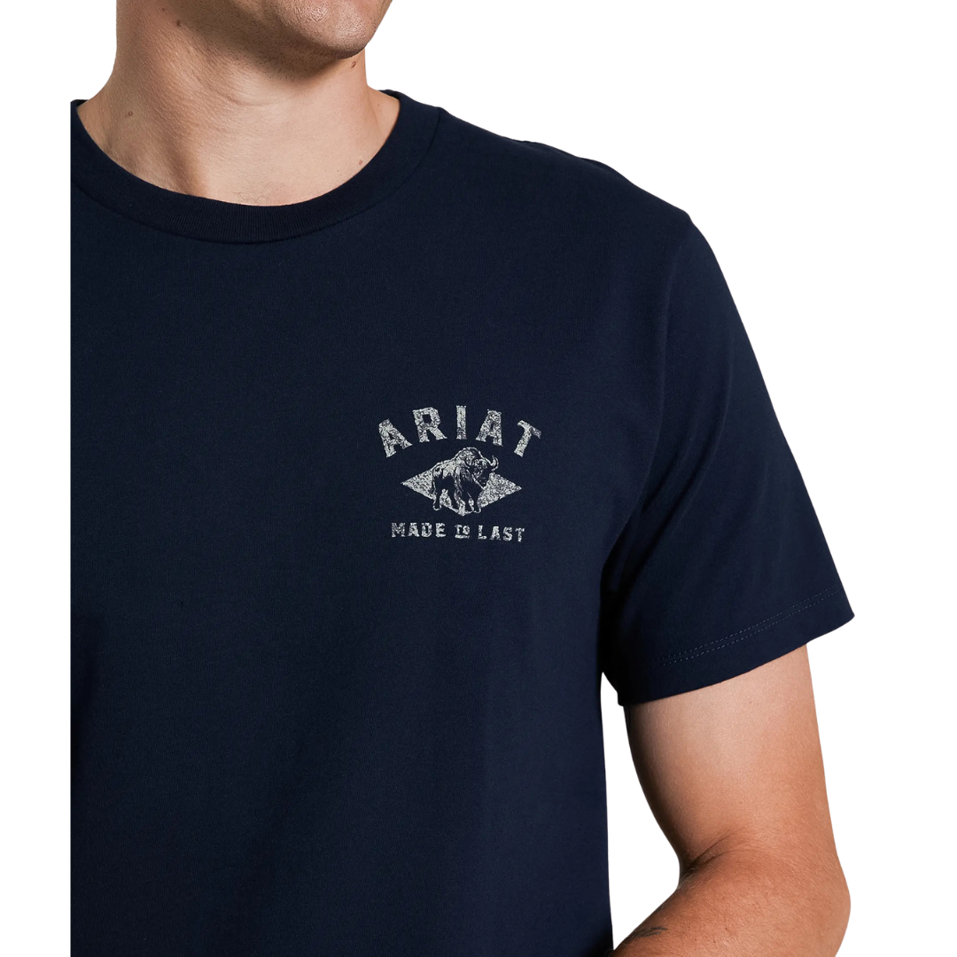 Ariat Men's Southwest Bison New Navy T-Shirt 10082626