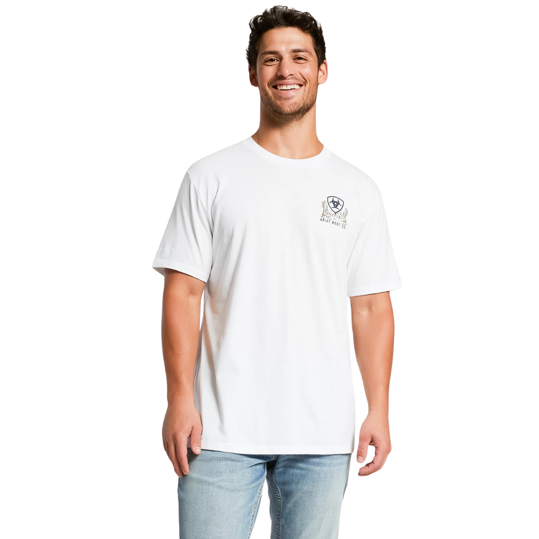 Ariat Men's Snake Frame Ranch White T-Shirt 10082629
