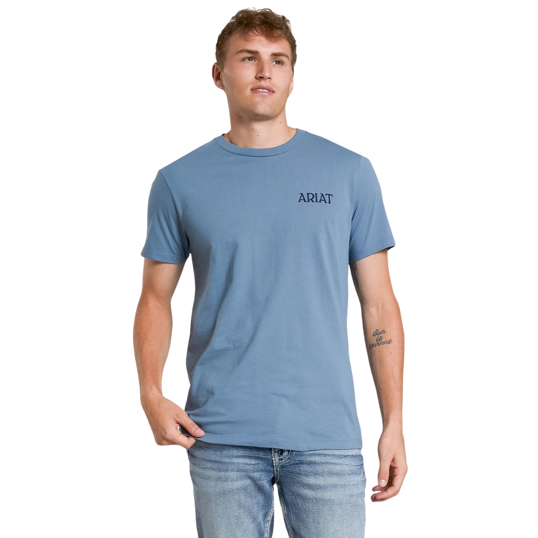 Ariat Men's Bulldogger Bro Light Denim T-Shirt 10082625