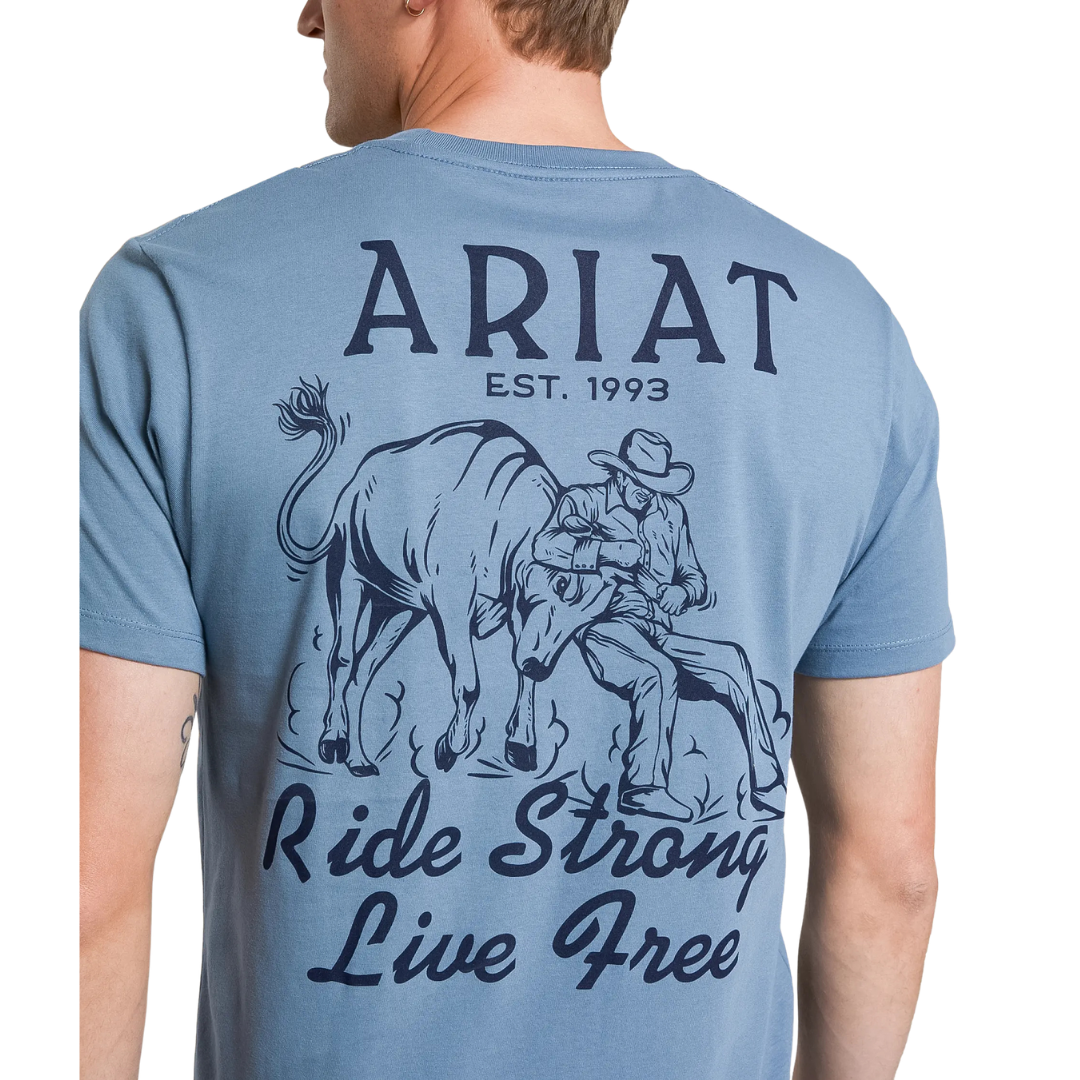 Ariat Men's Bulldogger Bro Light Denim T-Shirt 10082625