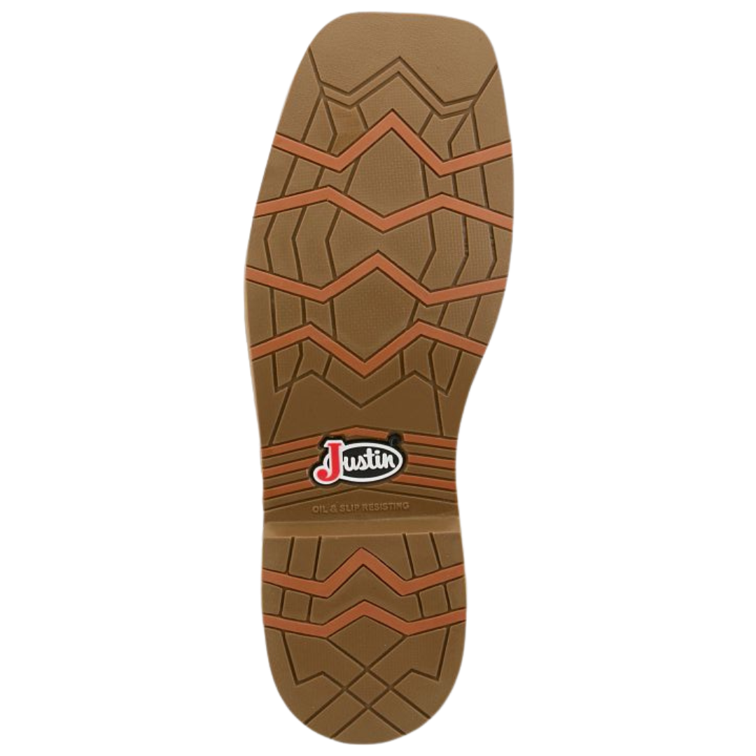 Justin Men's Bolt Brown & USA Flag Soft Toe Work Boot SE4136