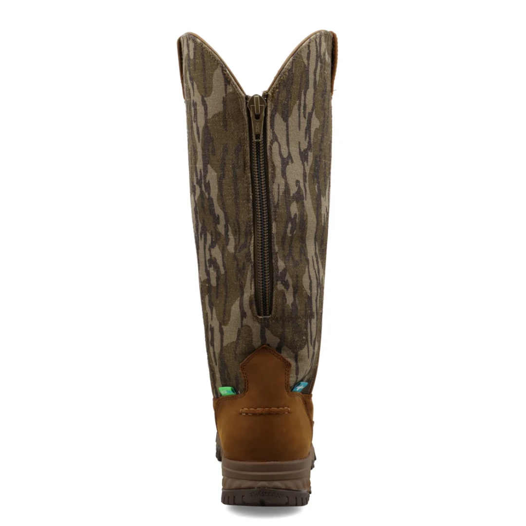 Twisted X Men's Mossy Oak® Camo & Brown Leather 17" Snake Boot MXCBWS1