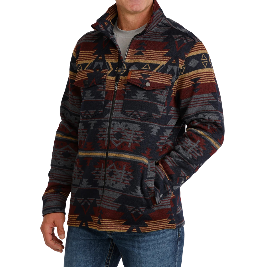Cinch Men's Charcoal Sweater Knit Shirt Jacket MWJ1907005