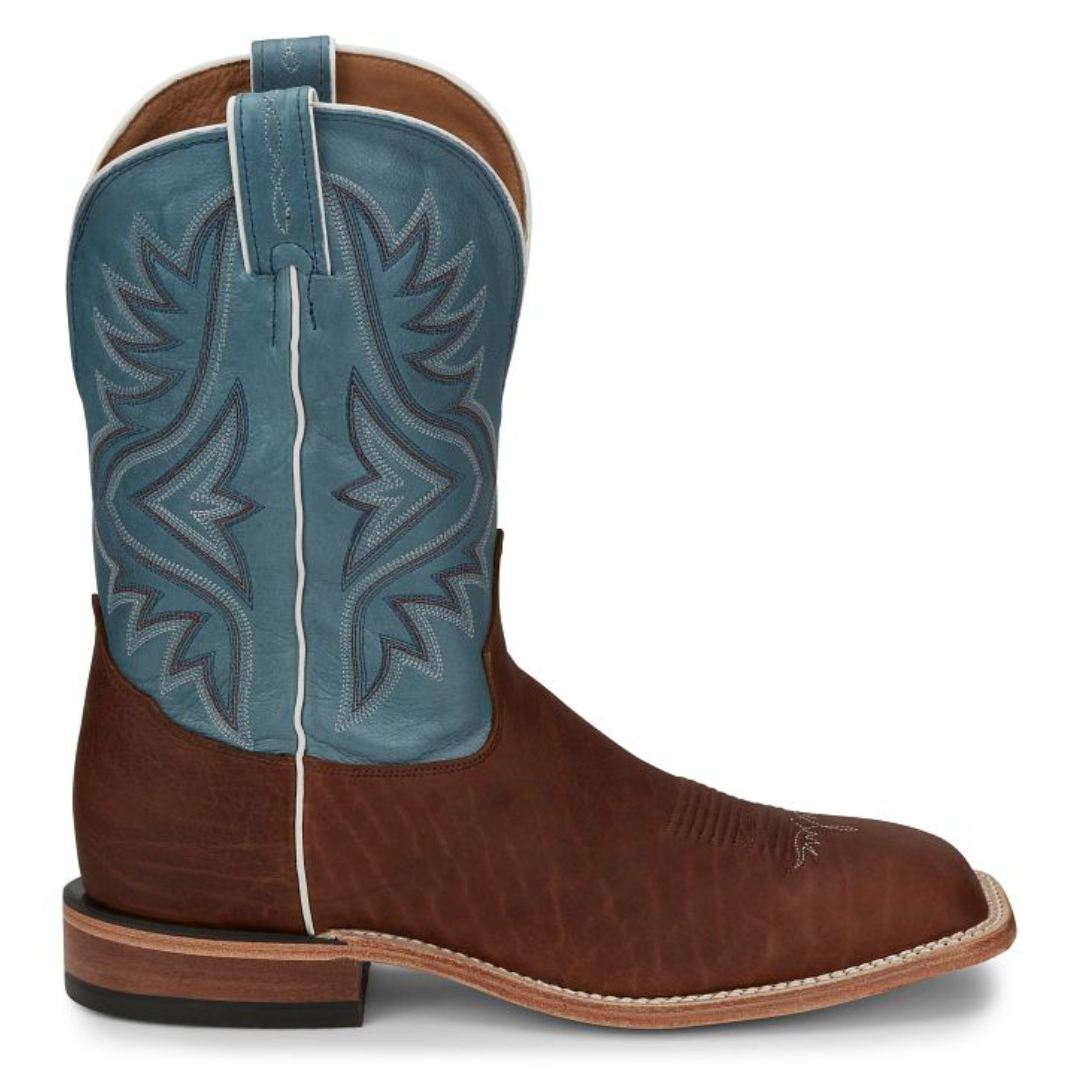 Tony Lama Men's Avett Brown 11" Wide Square Toe Western Boot 7955