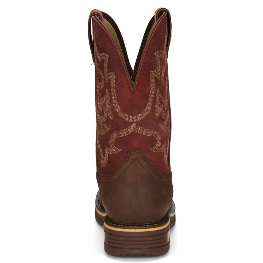 Justin Men's Resistor Whiskey 11" Waterproof Nano Composite Toe Work Boot CR4007