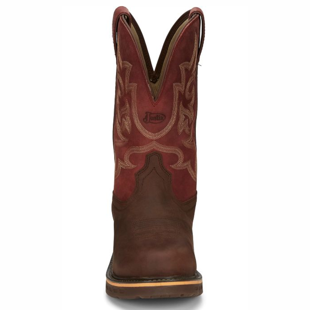 Justin Men's Resistor Whiskey 11" Waterproof Nano Composite Toe Work Boot CR4007