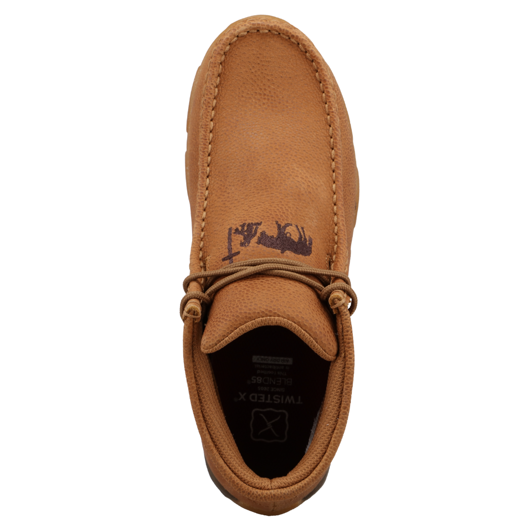 Twisted X Ladies Chukka Honey Tan Driving Moc Casual Shoe WDM0169