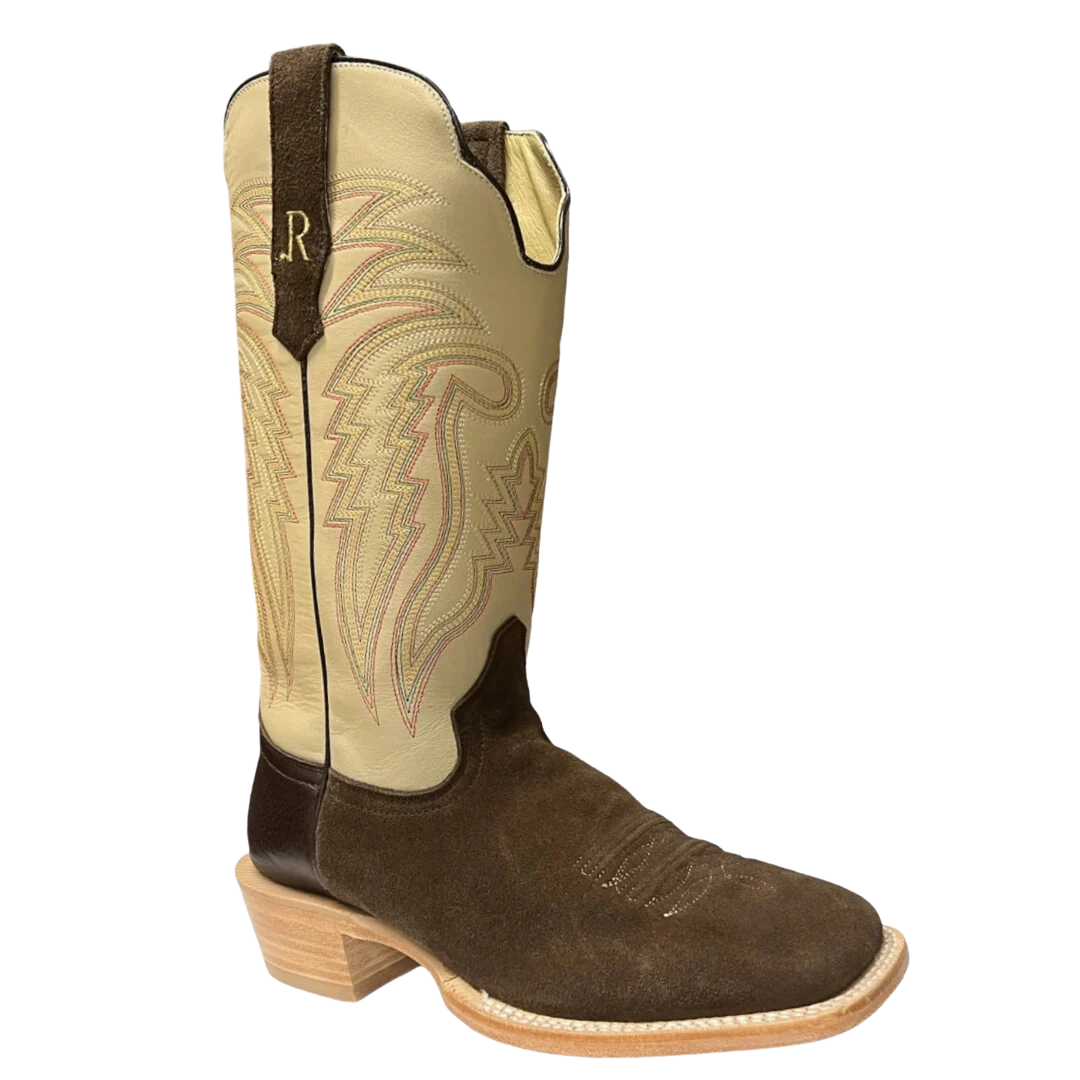R. Watson Men's Chocolate Heavy Roughout Leather 13" Western Boot RW8221-1