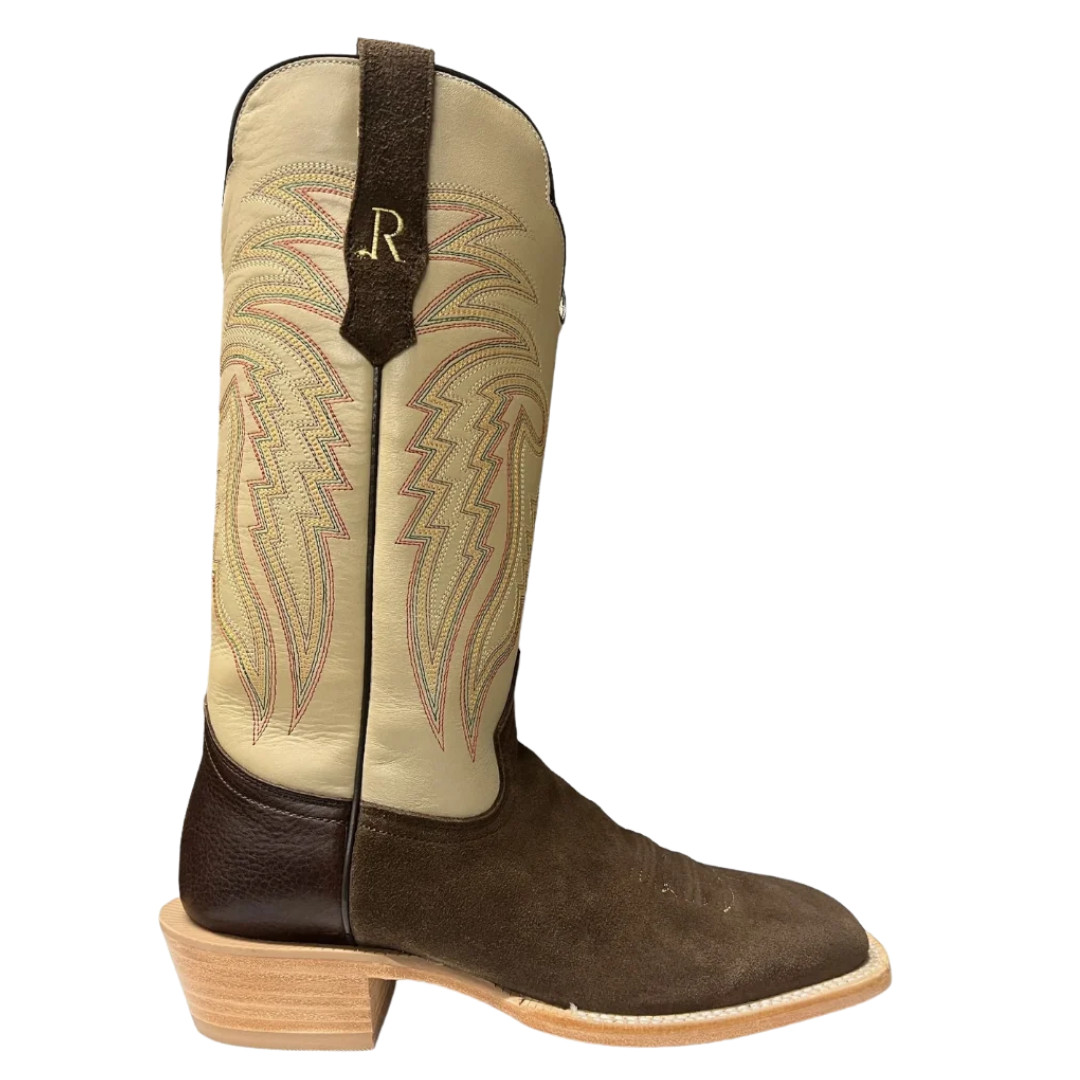 R. Watson Men's Chocolate Heavy Roughout Leather 13" Western Boot RW8221-1