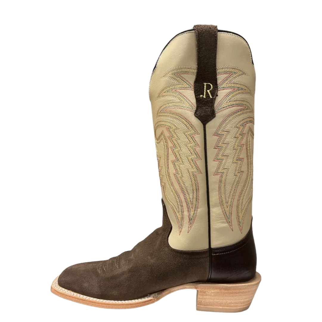 R. Watson Men's Chocolate Heavy Roughout Leather 13" Western Boot RW8221-1