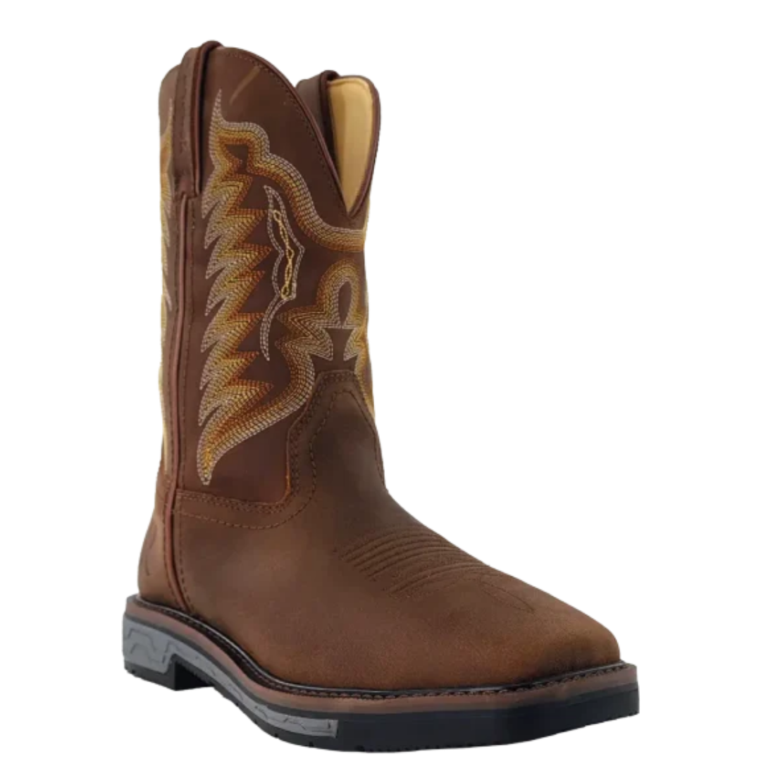R. Watson Men's Crazy House Cowhide Leather 11" Wide Square Work Boot RW1804