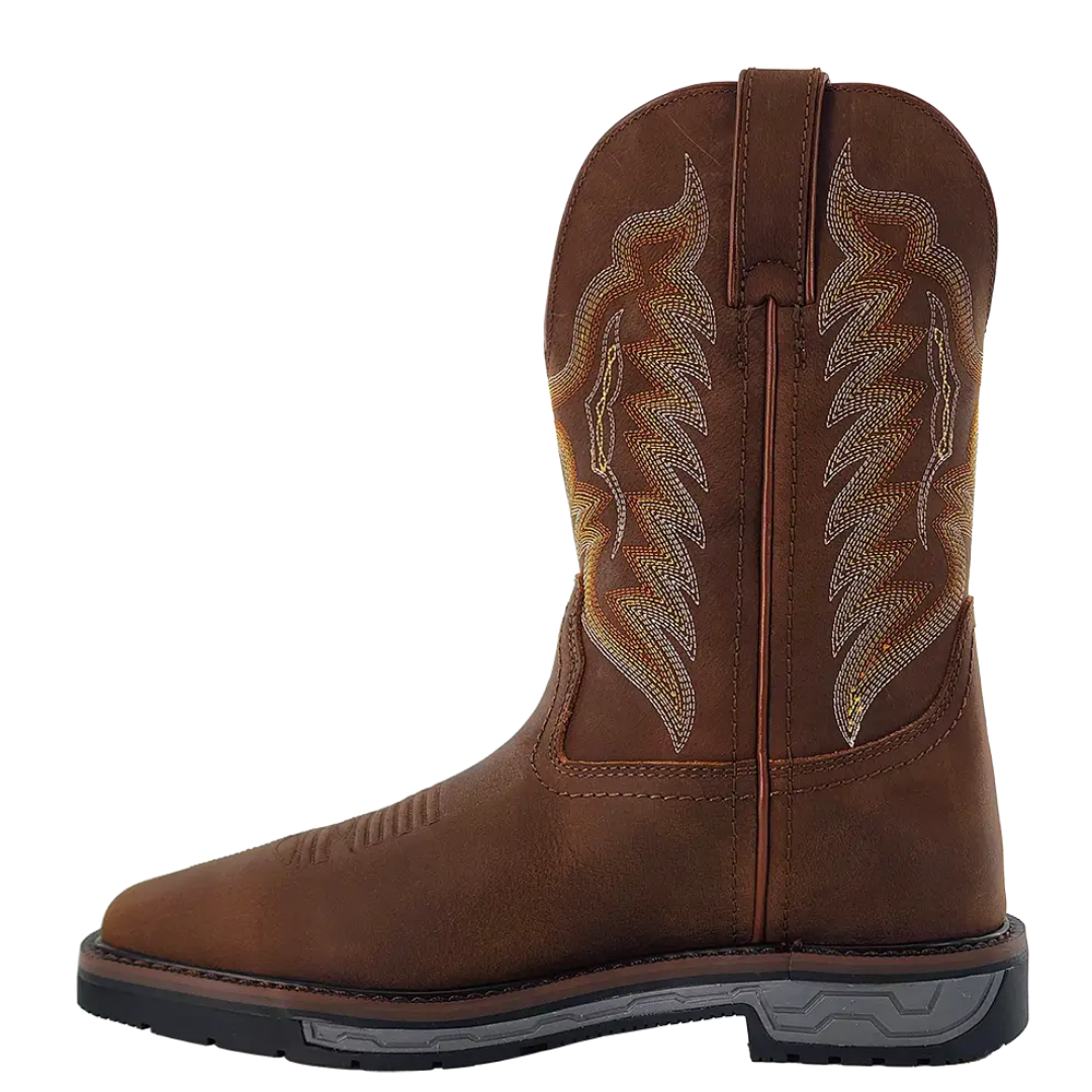 R. Watson Men's Crazy House Cowhide Leather 11" Steel Toe Work Boot RW1804-ST