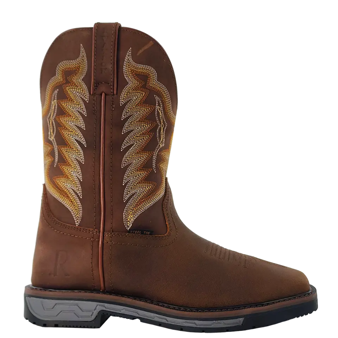 R. Watson Men's Crazy House Cowhide Leather 11" Steel Toe Work Boot RW1804-ST