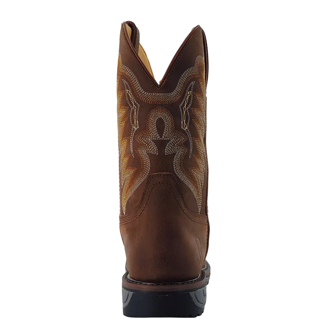 R. Watson Men's Crazy House Cowhide Leather 11" Steel Toe Work Boot RW1804-ST