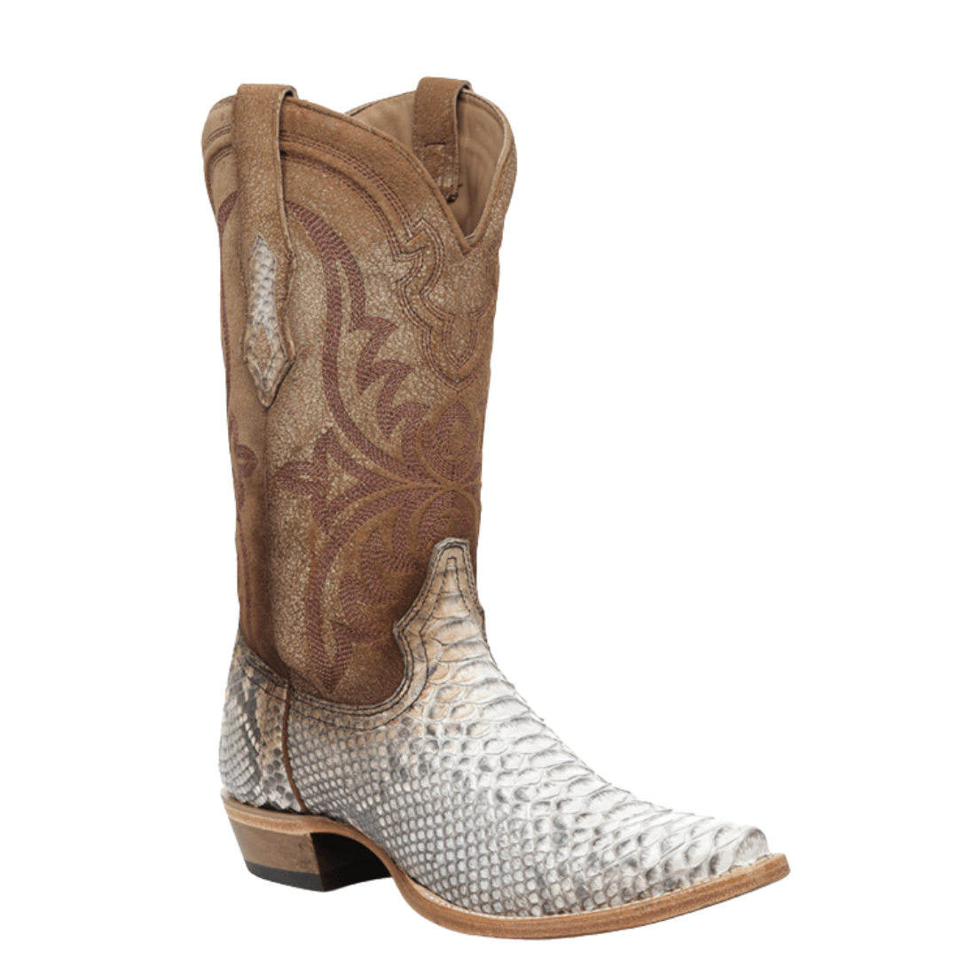 Corral Men's Natural Python Embroidery Western Boot A5170