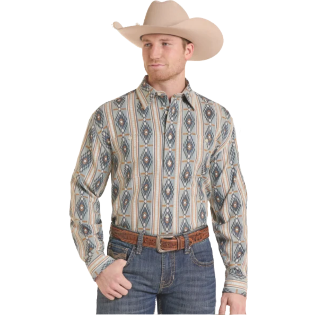Panhandle Slim Men's Southwestern Jacquard Snap Shirt PMN2S10168