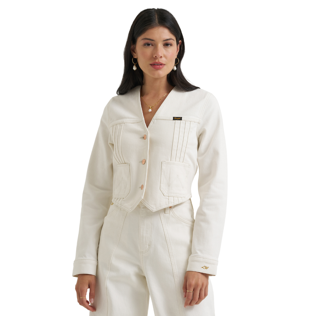 Wrangler X Lainey Wilson Ladies White Denim Top 112385568