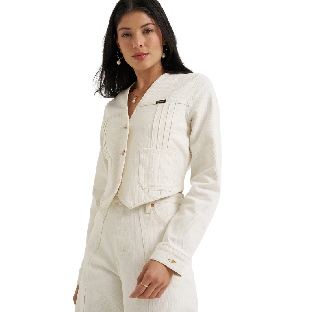 Wrangler X Lainey Wilson Ladies White Denim Top 112385568