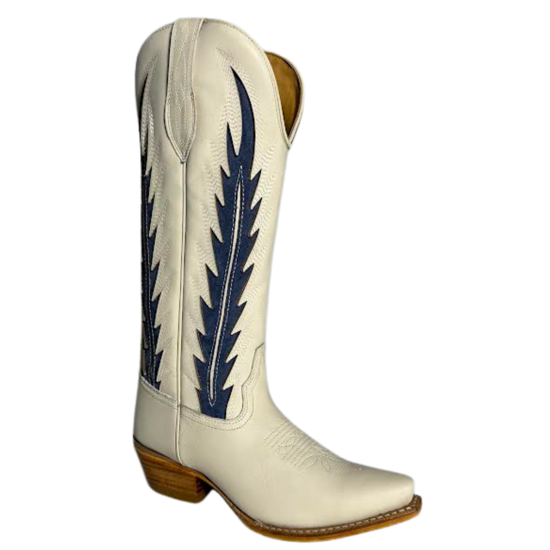 Wrangler Ladies Layla Ivory & Denim Leather Western Boot 71011130