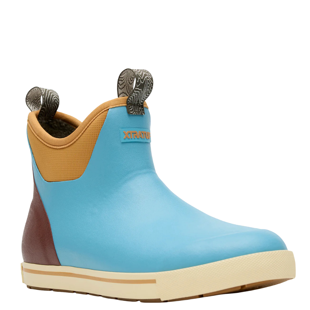 XTRATUF Men's Fleece Lined Blue Ankle Deck Boot XMADBC20