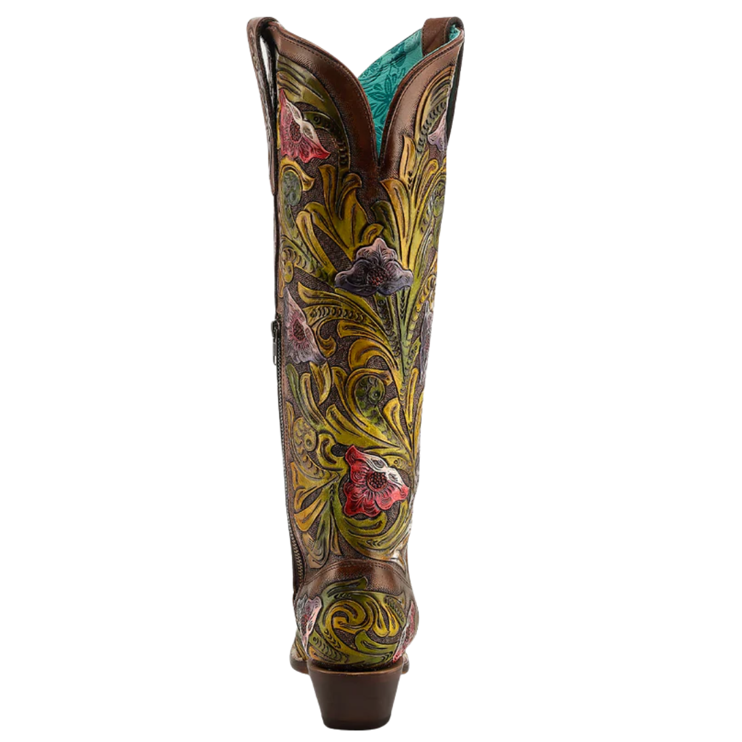 Corral Ladies Hand-painted & Handtooled Hummingbird Western Boot A4980