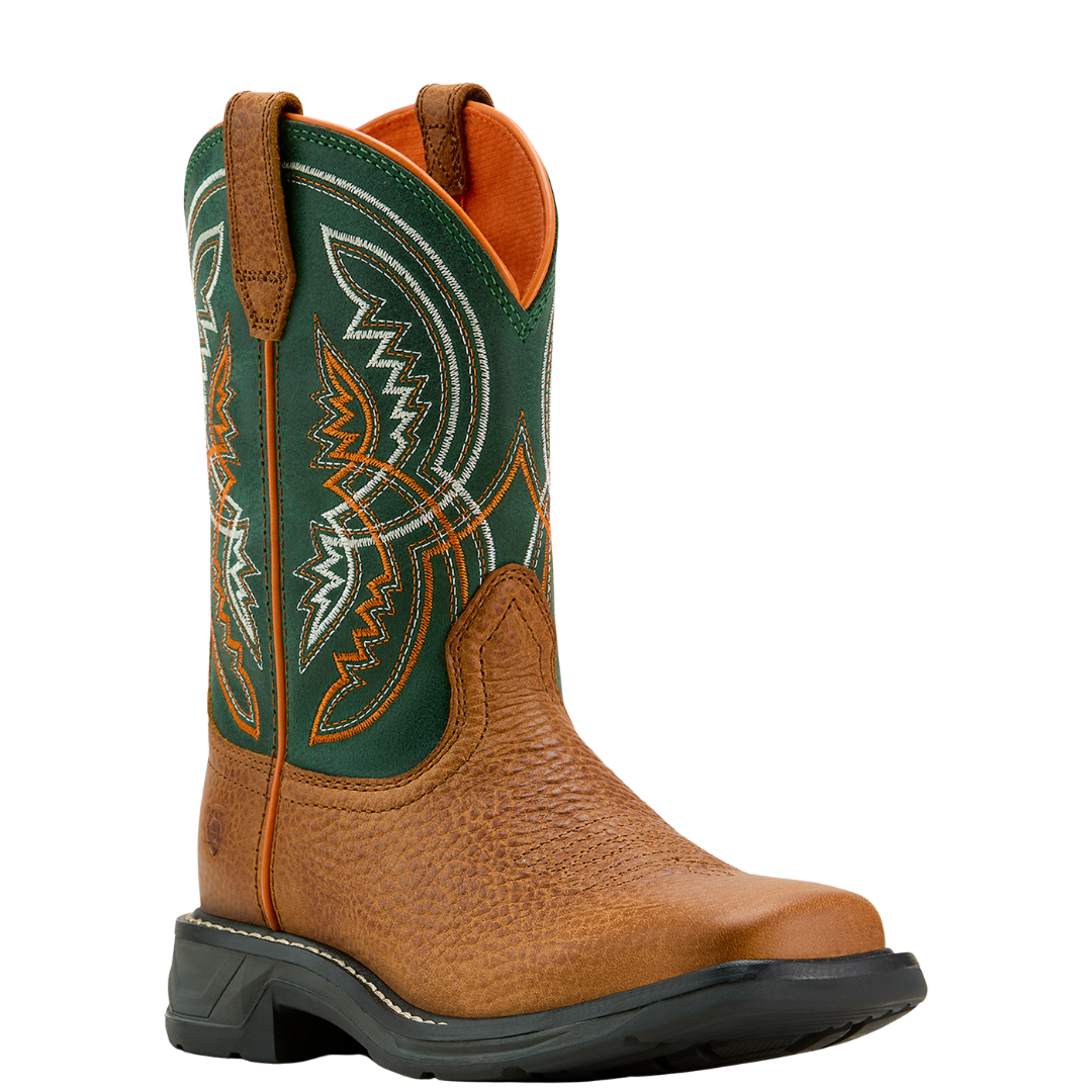 Ariat Youth Boy's WorkHog XT Coil Honey Wide Square Toe Boot 10061179