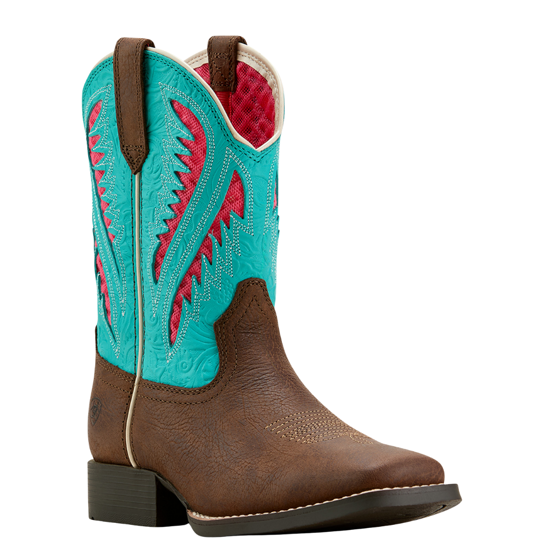 Ariat Youth Quickdraw VentTEK Rich Clay Wide Square Toe Boot 10061194