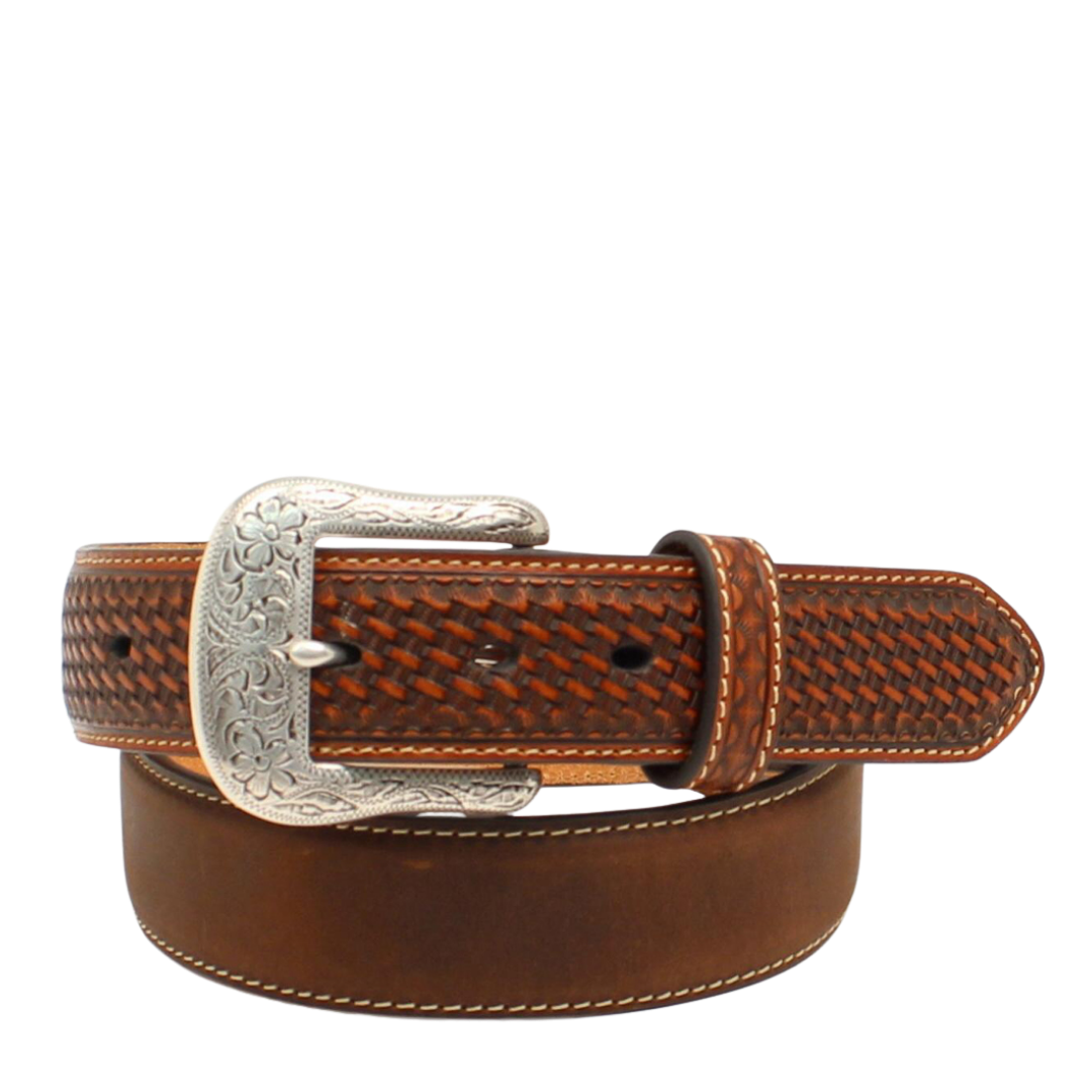 Ariat Men's Basketweave Embellished Brown Western Belt A1019644