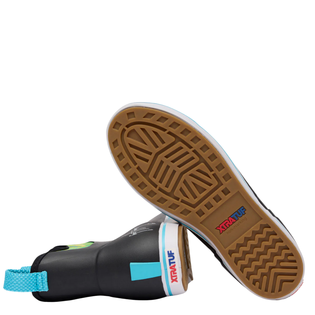 XTRATUF Men's Guy Harvey Graphic Black Ankle Deck Boot XMABGH00