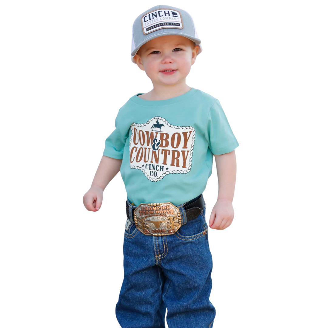 Cinch Toddler Boy's Blue Cowboy Country Graphic T-Shirt MTT7671105
