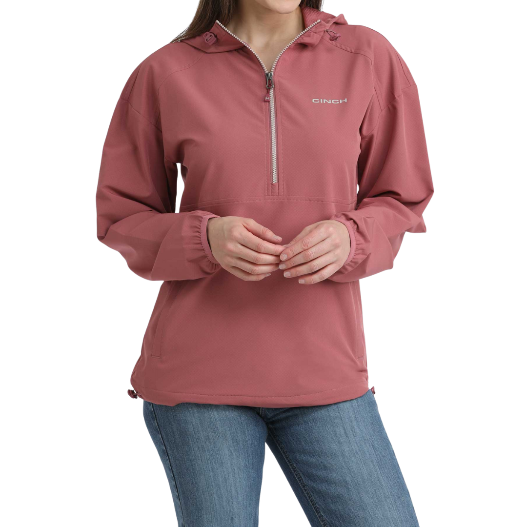 Cinch Ladies Pink 1/2 Zip Pullover MAK9813002