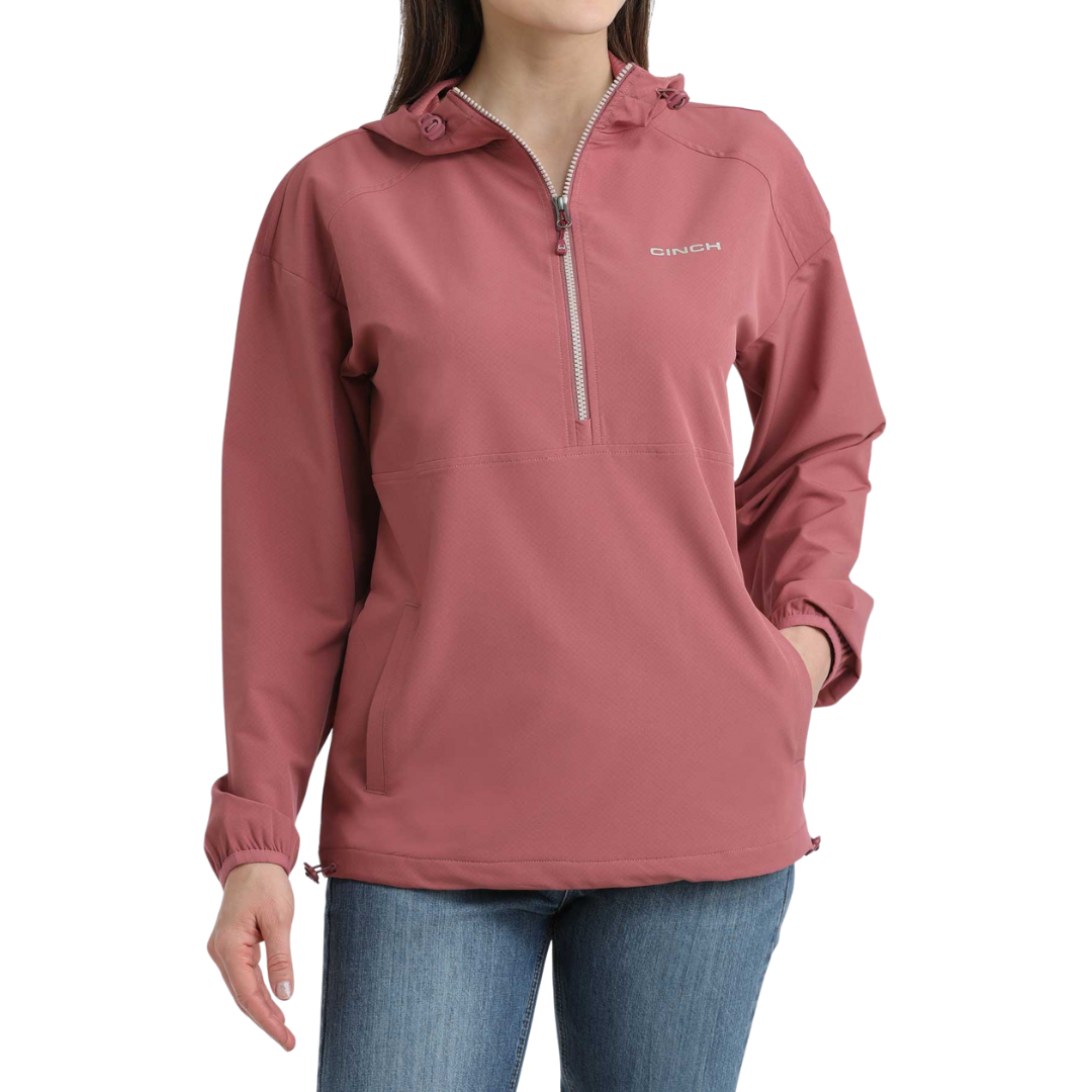 Cinch Ladies Pink 1/2 Zip Pullover MAK9813002