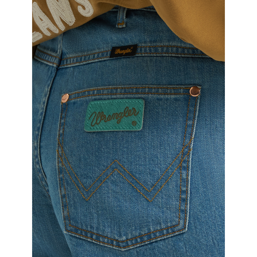 Wrangler X Lainey Wilson Ladies Embroidered Cowboy Denim Short 112375881