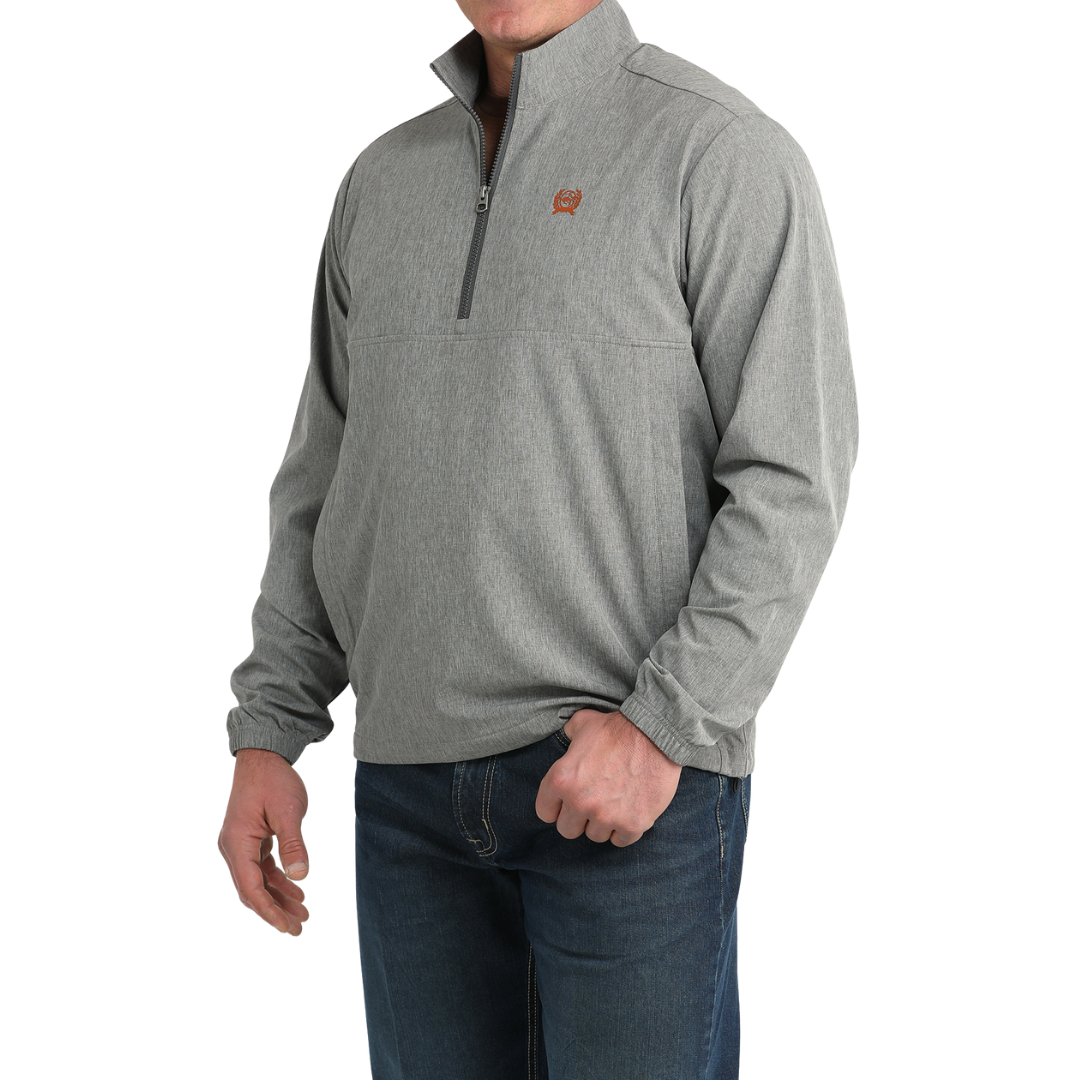 Cinch Men's Gray Half Zip Windbreaker MWJ1935001