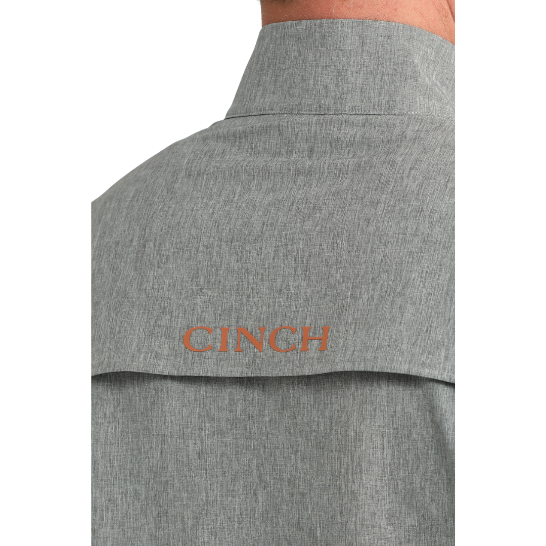 Cinch Men's Gray Half Zip Windbreaker MWJ1935001