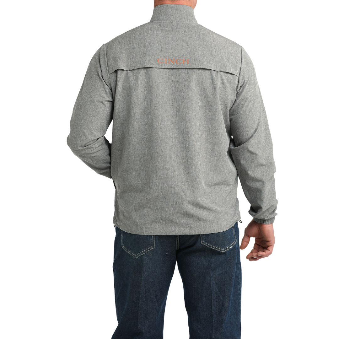 Cinch Men's Gray Half Zip Windbreaker MWJ1935001