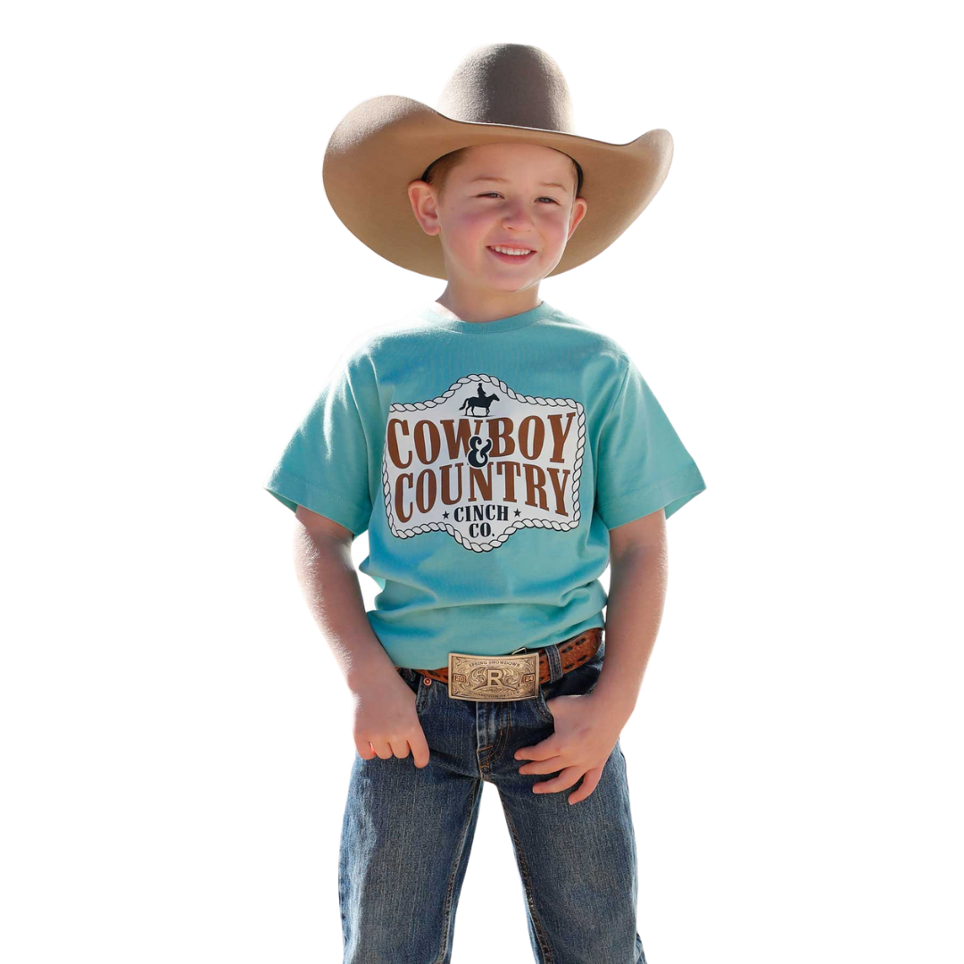 Cinch Youth Boy's Blue Short Sleeve Graphic T-Shirt MTT7670176