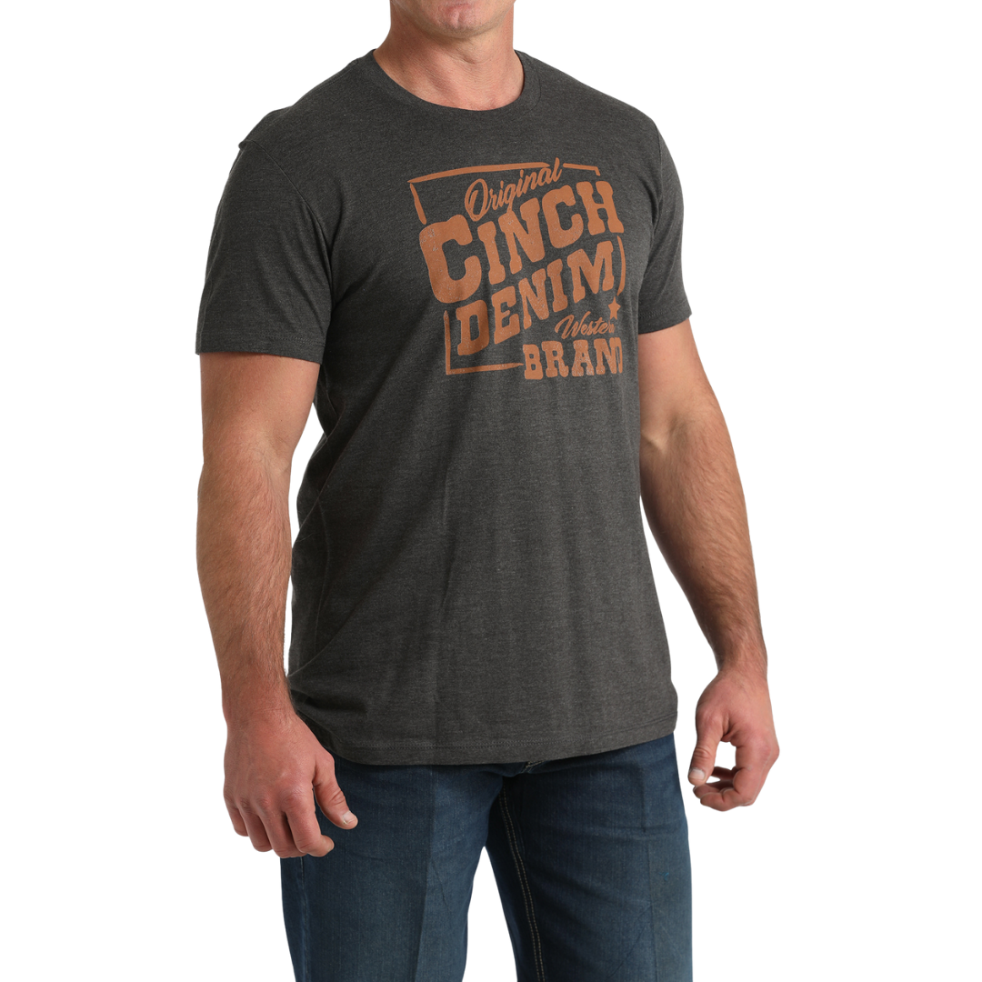 Cinch Men's Charcoal Short Sleeve Graphic T-Shirt MTT1690707