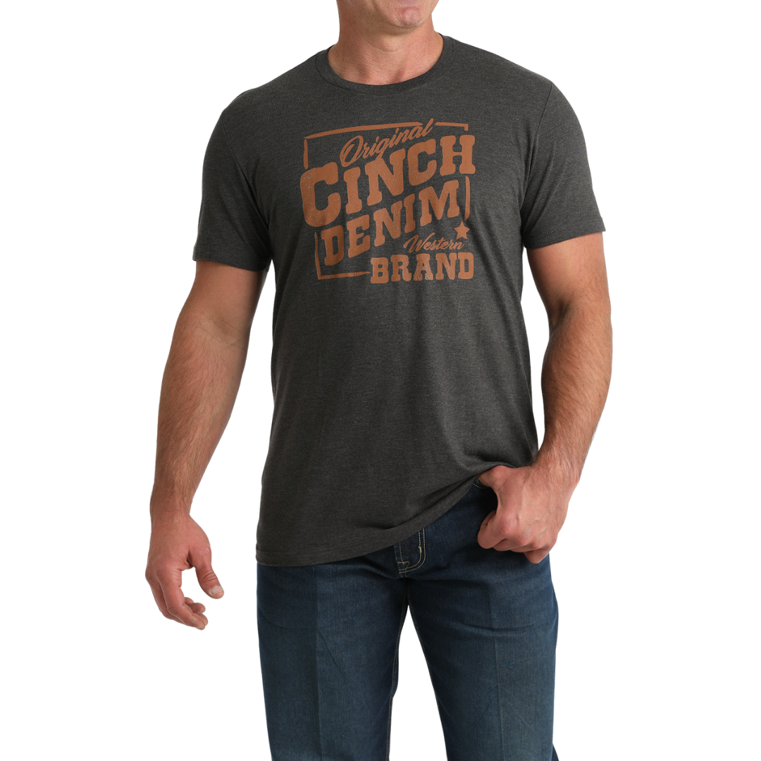 Cinch Men's Charcoal Short Sleeve Graphic T-Shirt MTT1690707